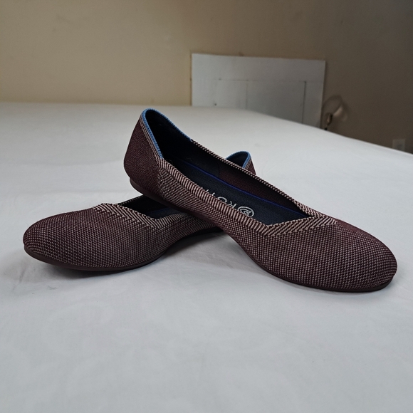 Rothy's Birdseye Plum Round Toe Flats Size 8.5W - Picture 9 of 10